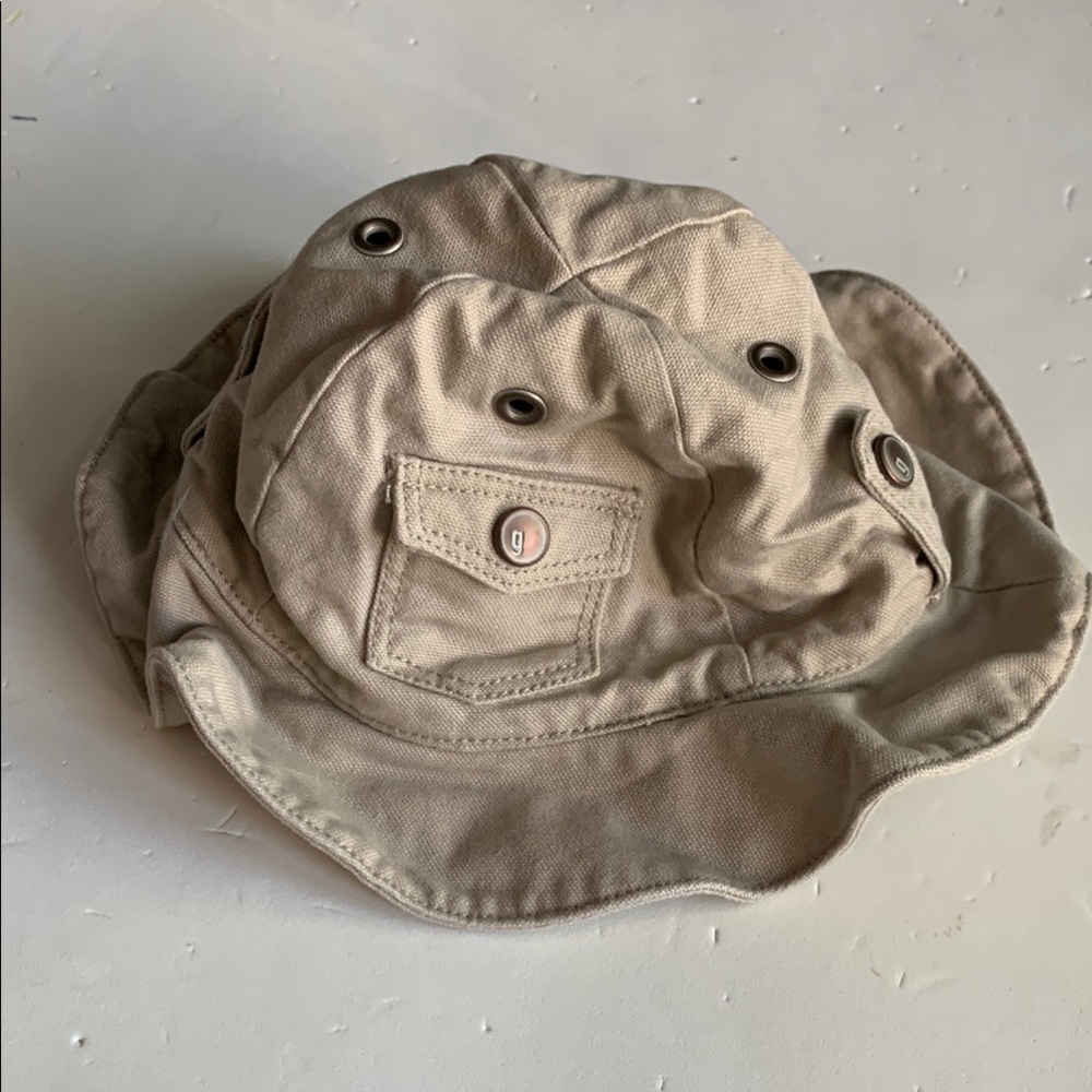 Gymboree Tan Bucket Hat with Pocket 12-24M NWOT